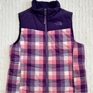 (THE NORTH FACE) - Reversible Plaid Puffer Vest - Girls SZ: 14-16